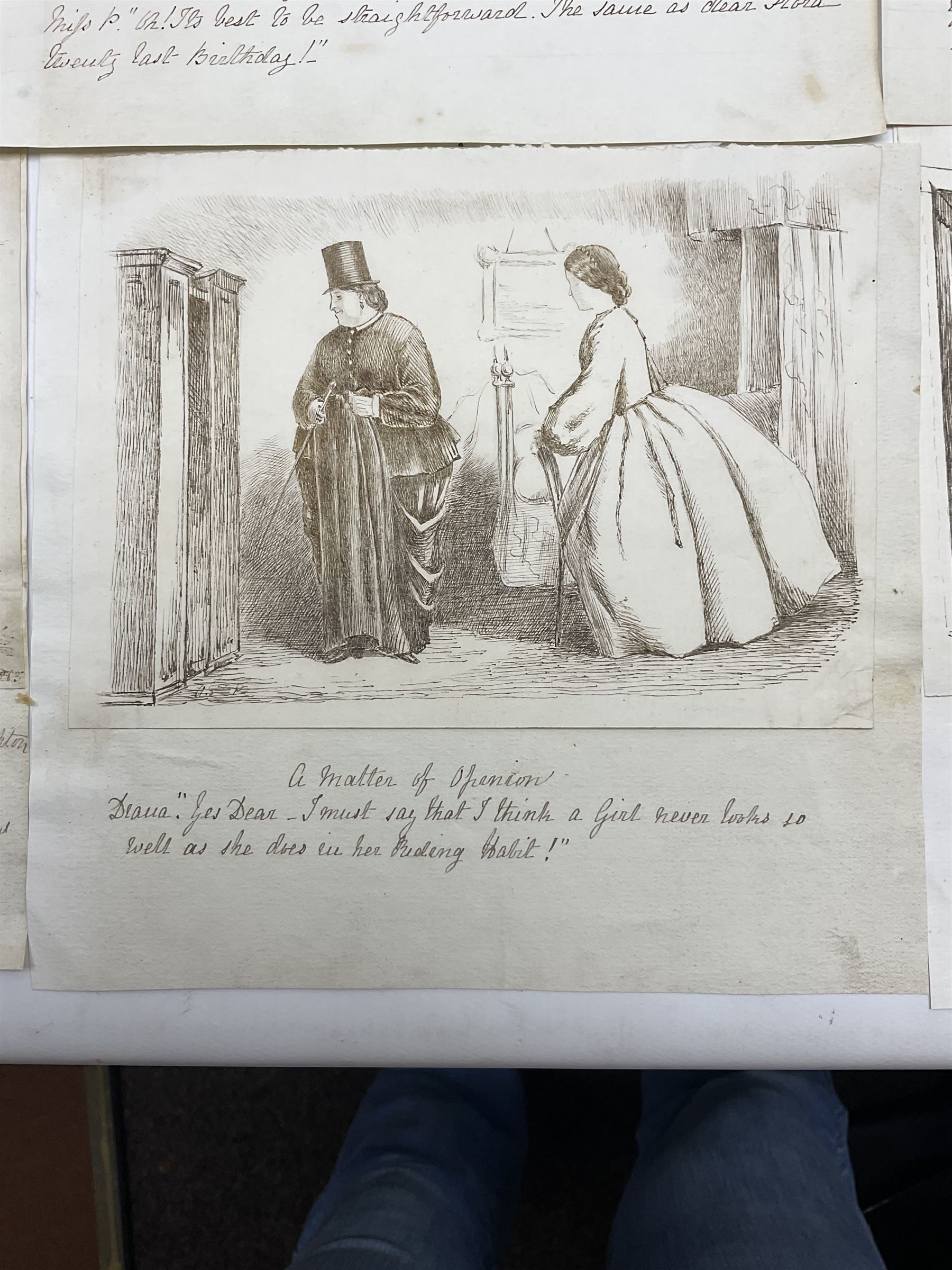 Artwork by A St C Purnell, Satirical or Comical Sketches of Victorian Daily Life, Made of pen and ink