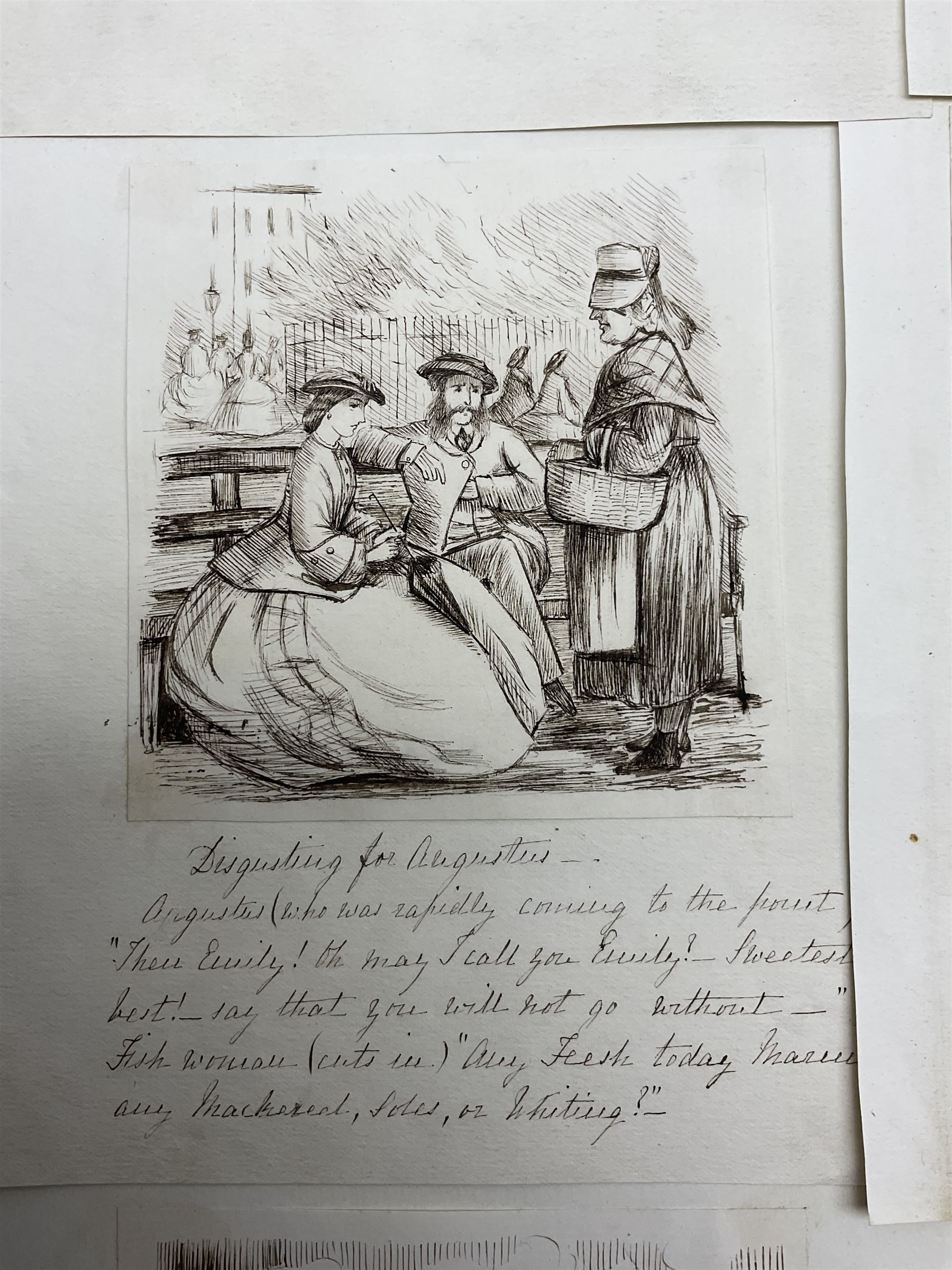 Artwork by A St C Purnell, Satirical or Comical Sketches of Victorian Daily Life, Made of pen and ink