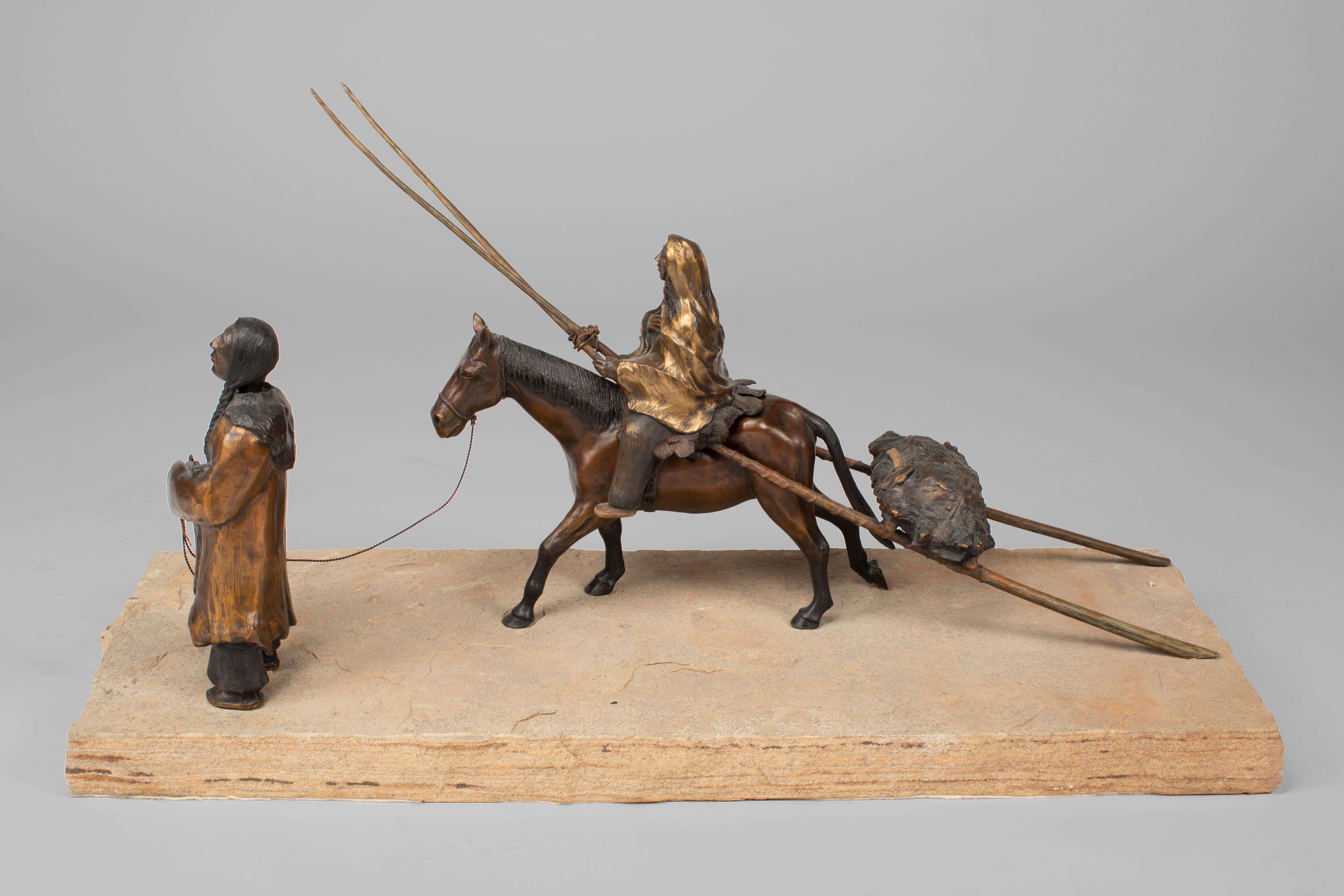 Artwork by Marco A. Oviedo, Hope, Made of bronze with flagstone base