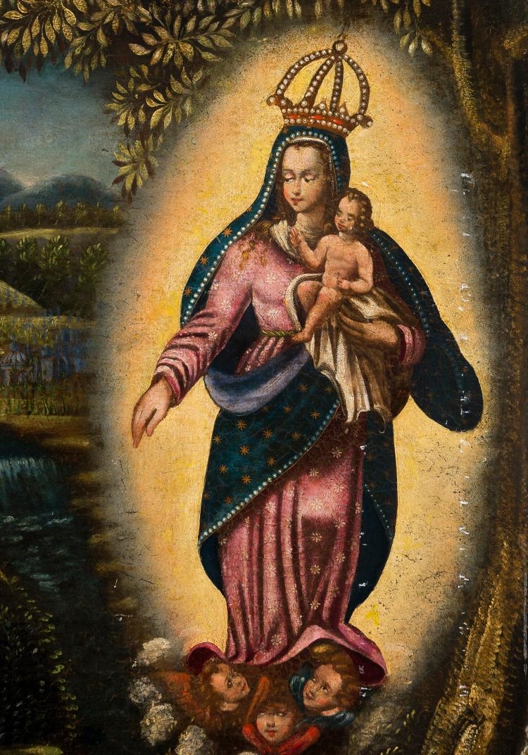 Colonial School, 18th Century | Apparition of Our Lady of the Pillar to ...