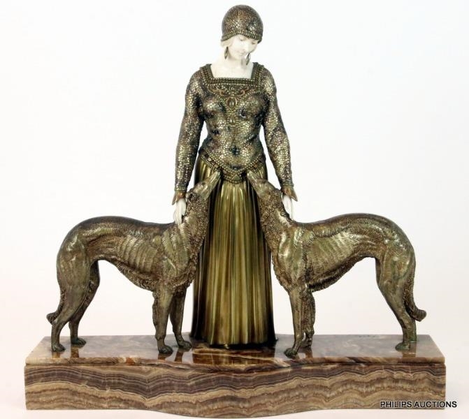 Demétre H. Chiparus | A DEMÉTRE CHIPARUS BRONZE AND IVORY FIGURAL GROUP ...