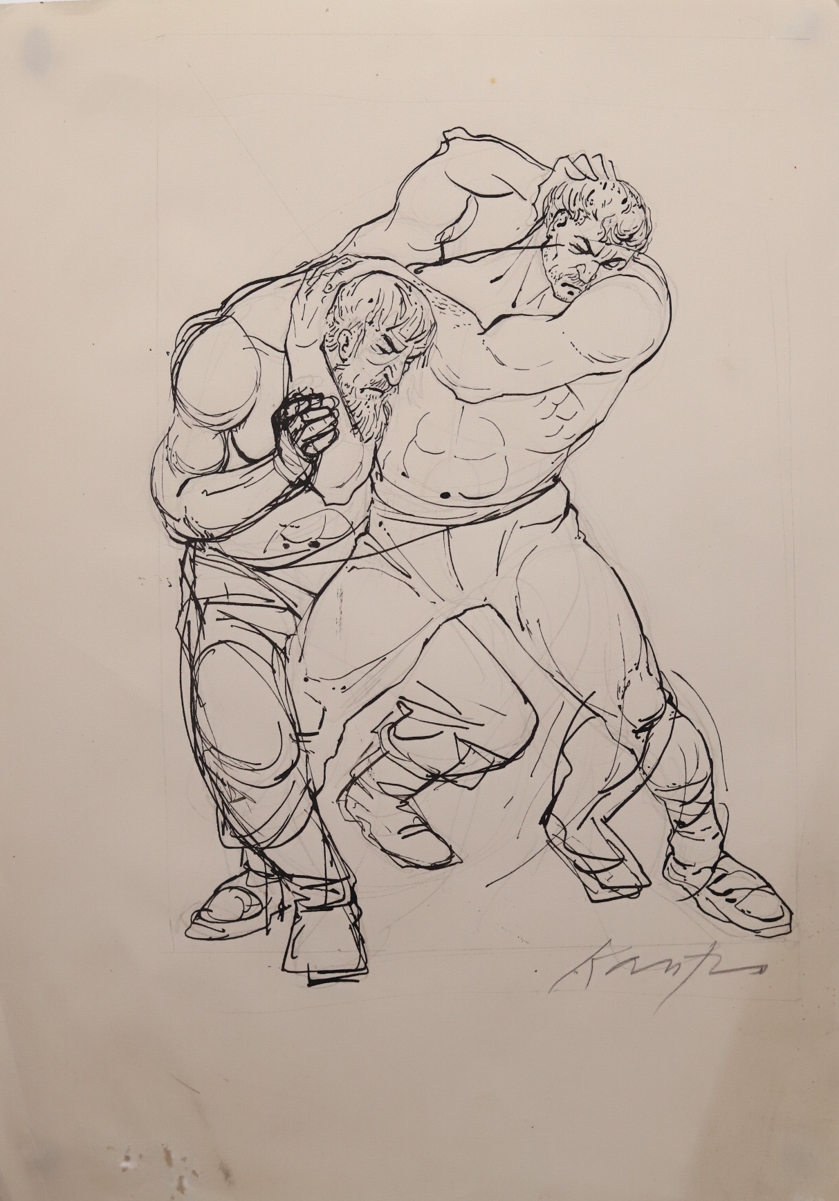 Wrestling by Janos Kass