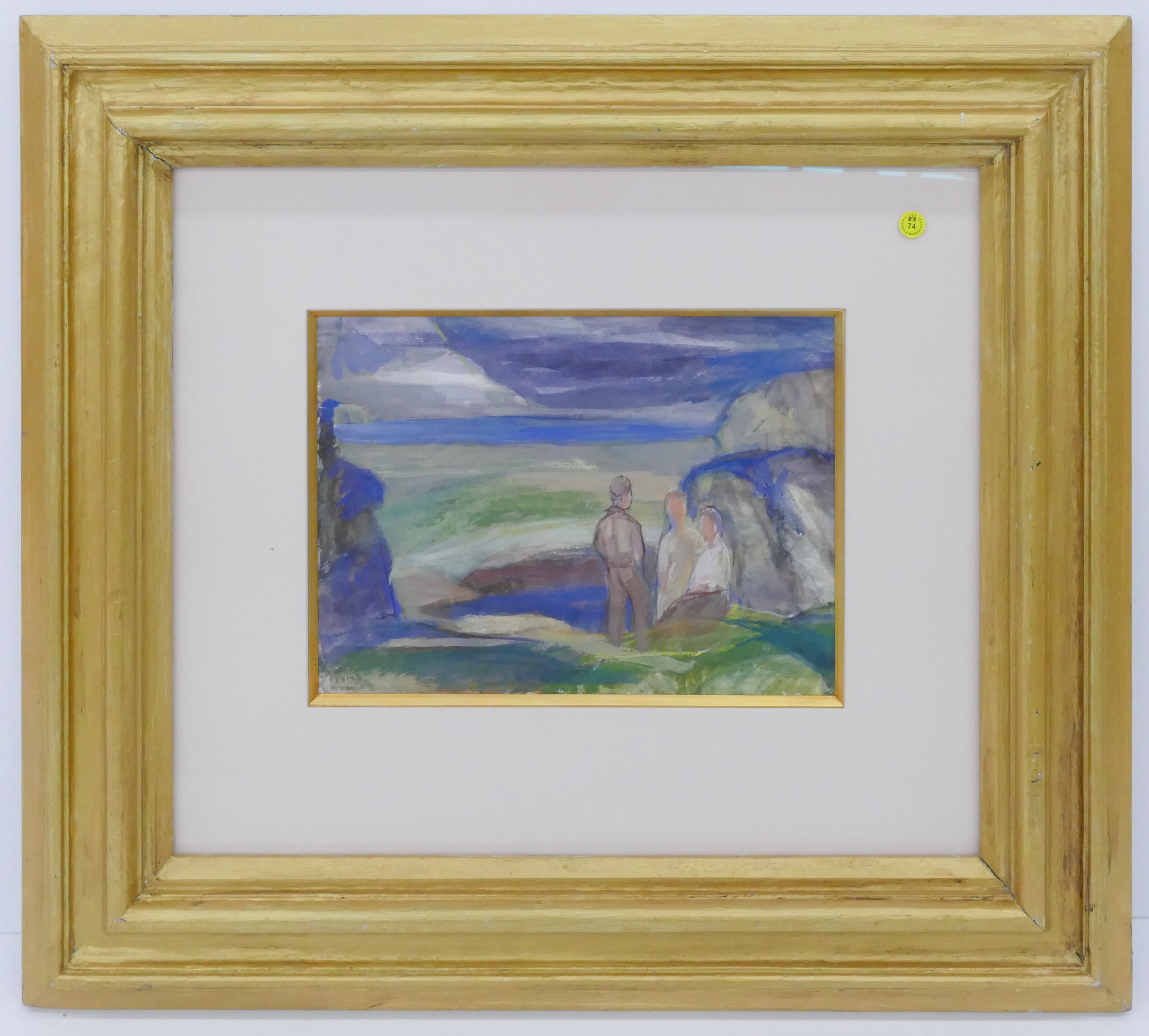 Artwork by Henry Frederick Wentz, Henry Frederick Wentz ''Nehalem Bay'' 1930's Watercolor, Made of Watercolor on Paper