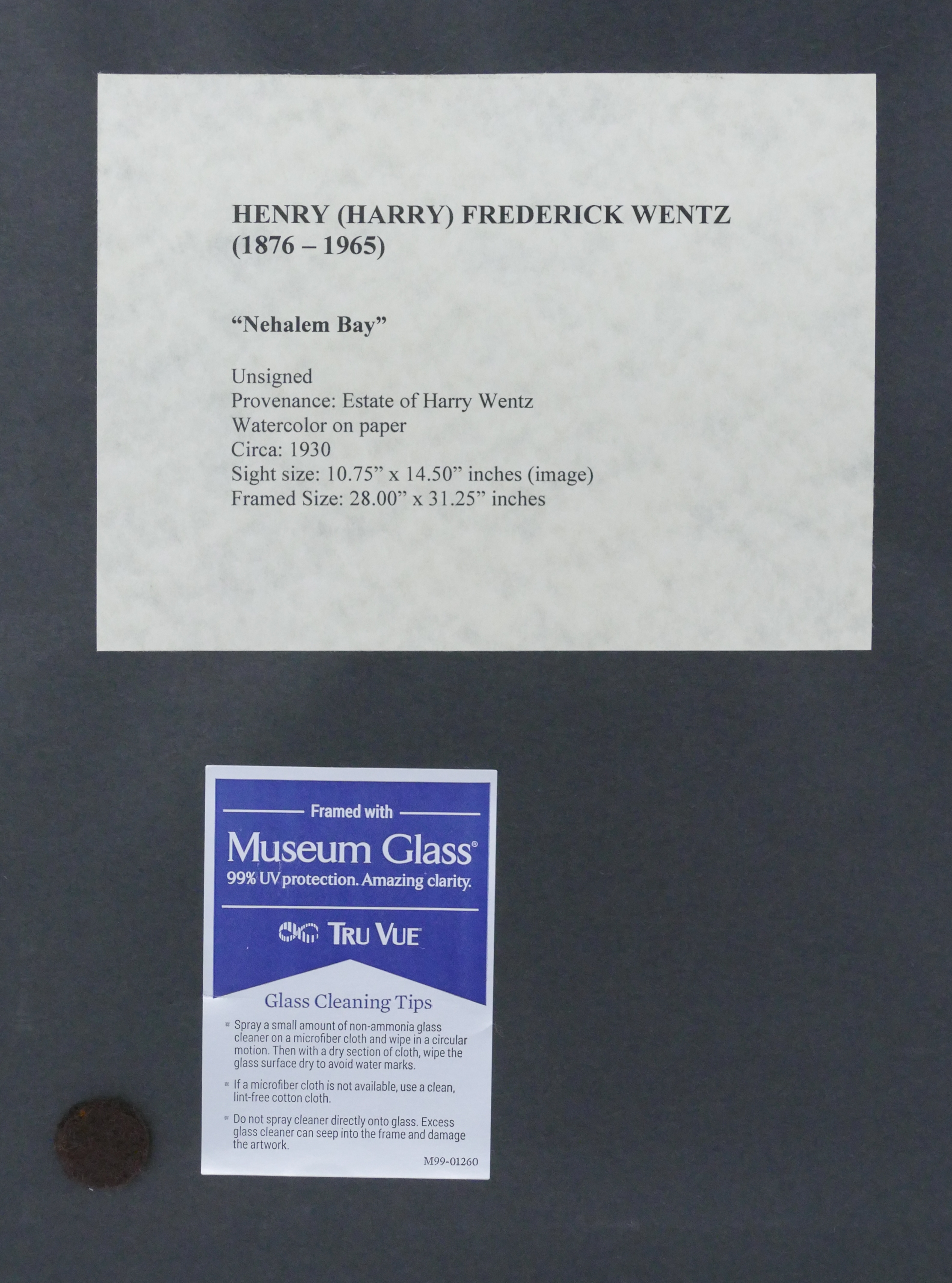 Artwork by Henry Frederick Wentz, Henry Frederick Wentz ''Nehalem Bay'' 1930's Watercolor, Made of Watercolor on Paper
