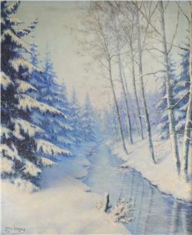 Ardennes landscape under the snow Picture