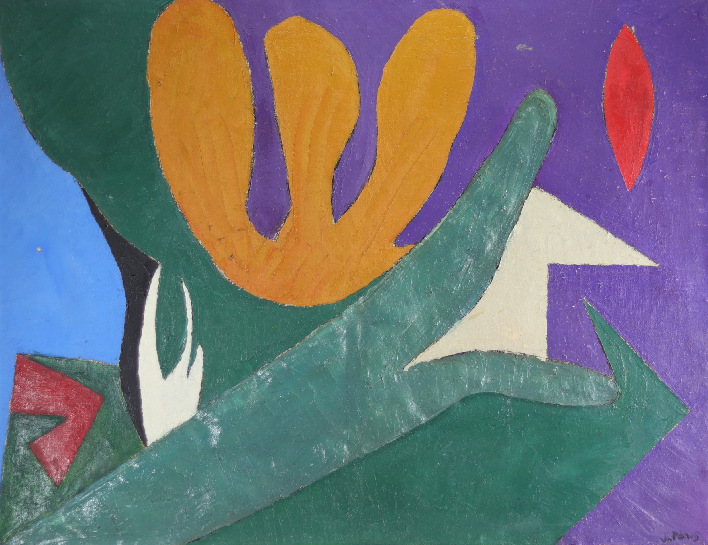 Jean Pons | Jean PONS (1913 -2005) Abstract composition 1956 - French ...