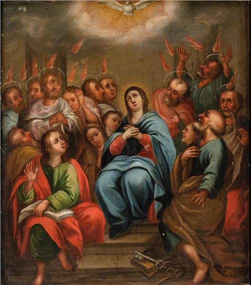 Die Ausgießung des Heiligen Geistes über Maria und die Jünger Christi by Abraham van Diepenbeeck