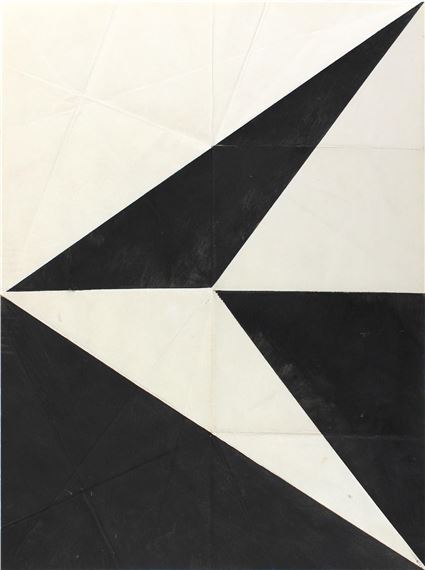 Faltung, Keil nach links by Hermann Glöckner, 1969-79