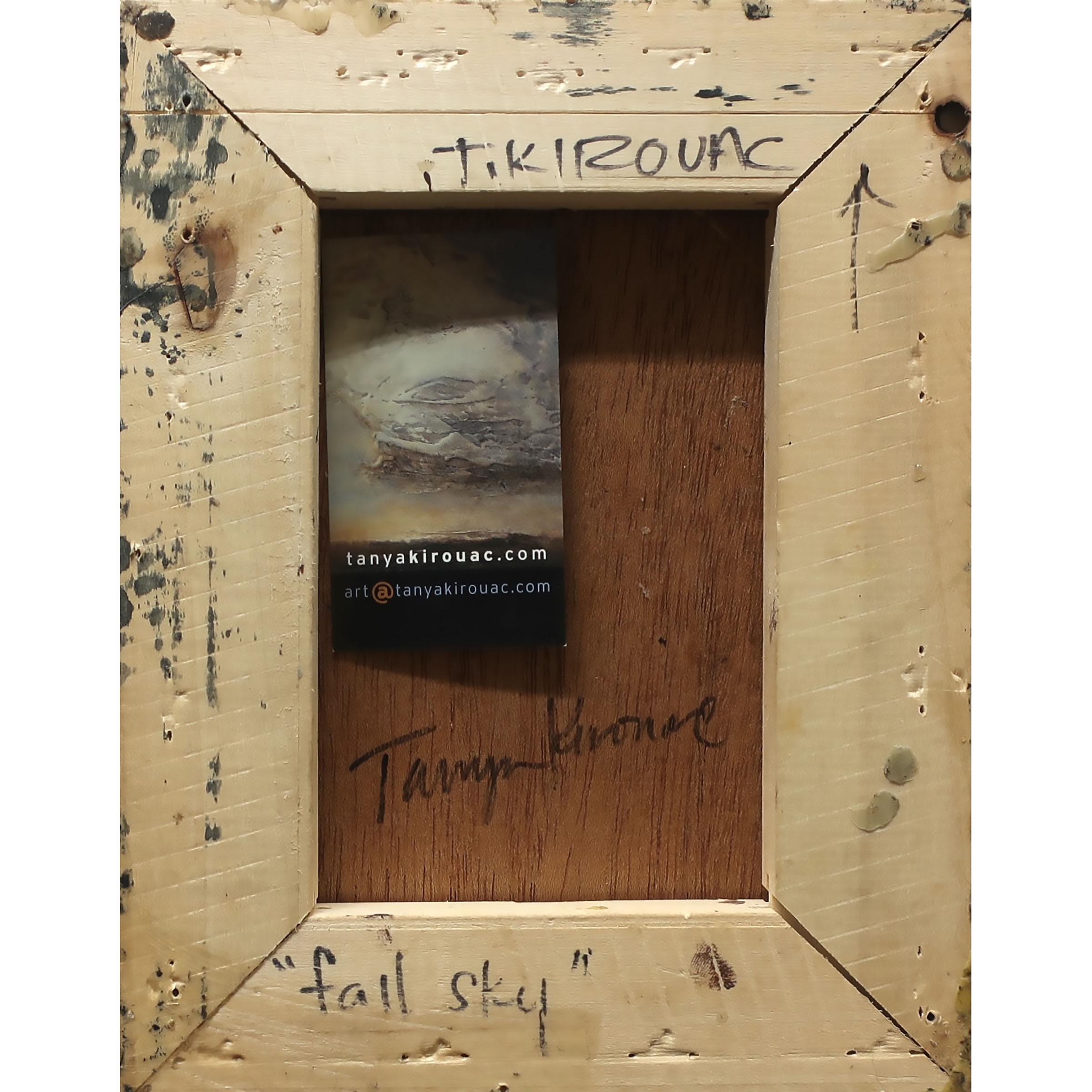 Artwork by Tanya Kerouac, FALL SKY, Made of ENCAUSTIC ON PANEL