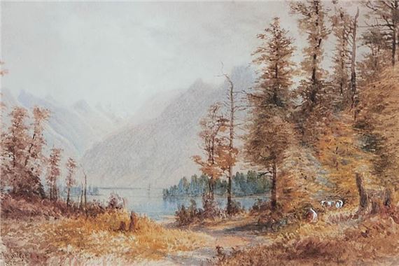 untitled "Lake Wanaka" by Nicolas Chevalier, 1870