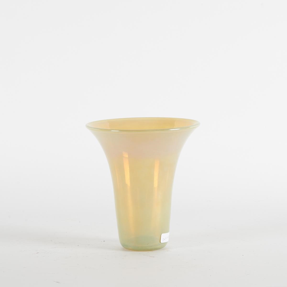 David Camner A David Camner Hand Blown Yellow Vase MutualArt