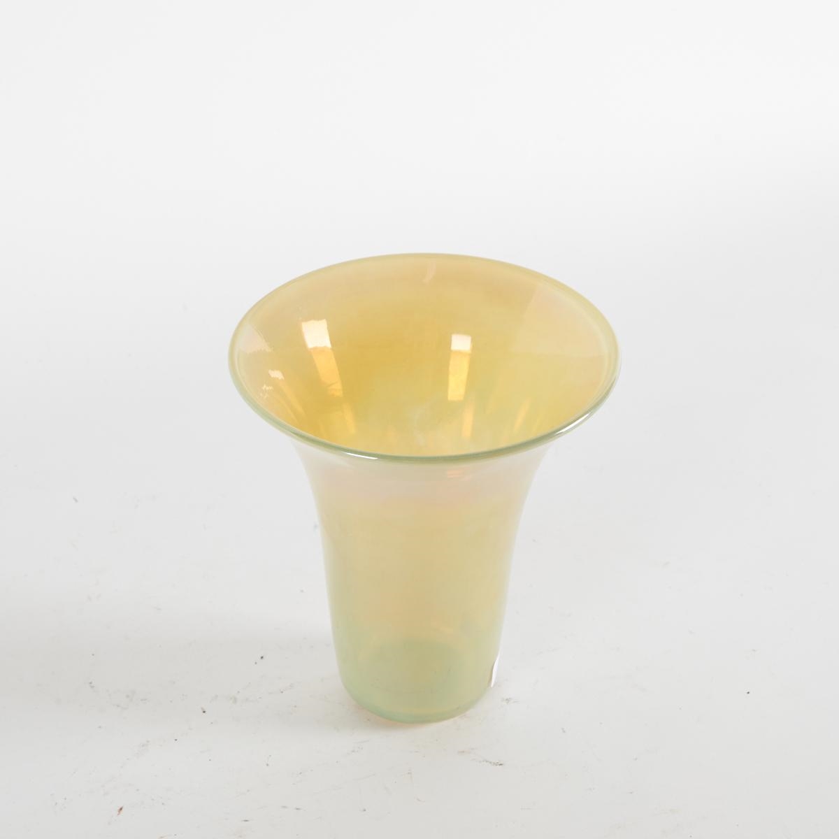 David Camner A David Camner Hand Blown Yellow Vase MutualArt