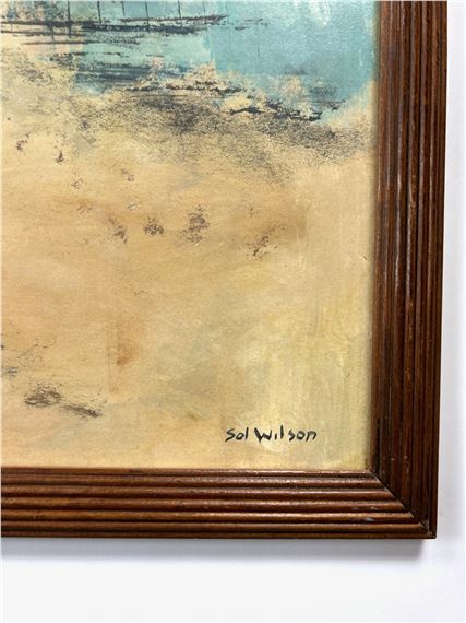 Sol Wilson | Figures on the Beach (Circa 1950s) | MutualArt
