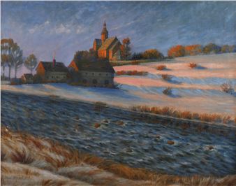 Straßberg im Abendlicht - Max Meinhold