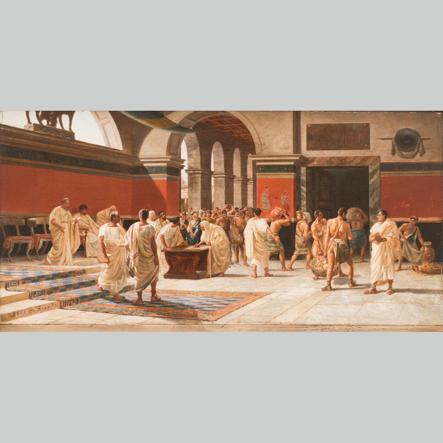 Pre-Raphaelite School | Classical scene with Roman honorable and ...