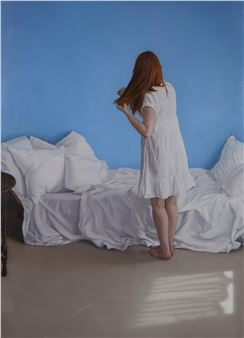 GIRL COMBING HAIR - Owen Claxton