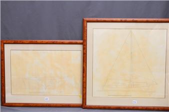 two schematic drawings of boats - Ian Cooper