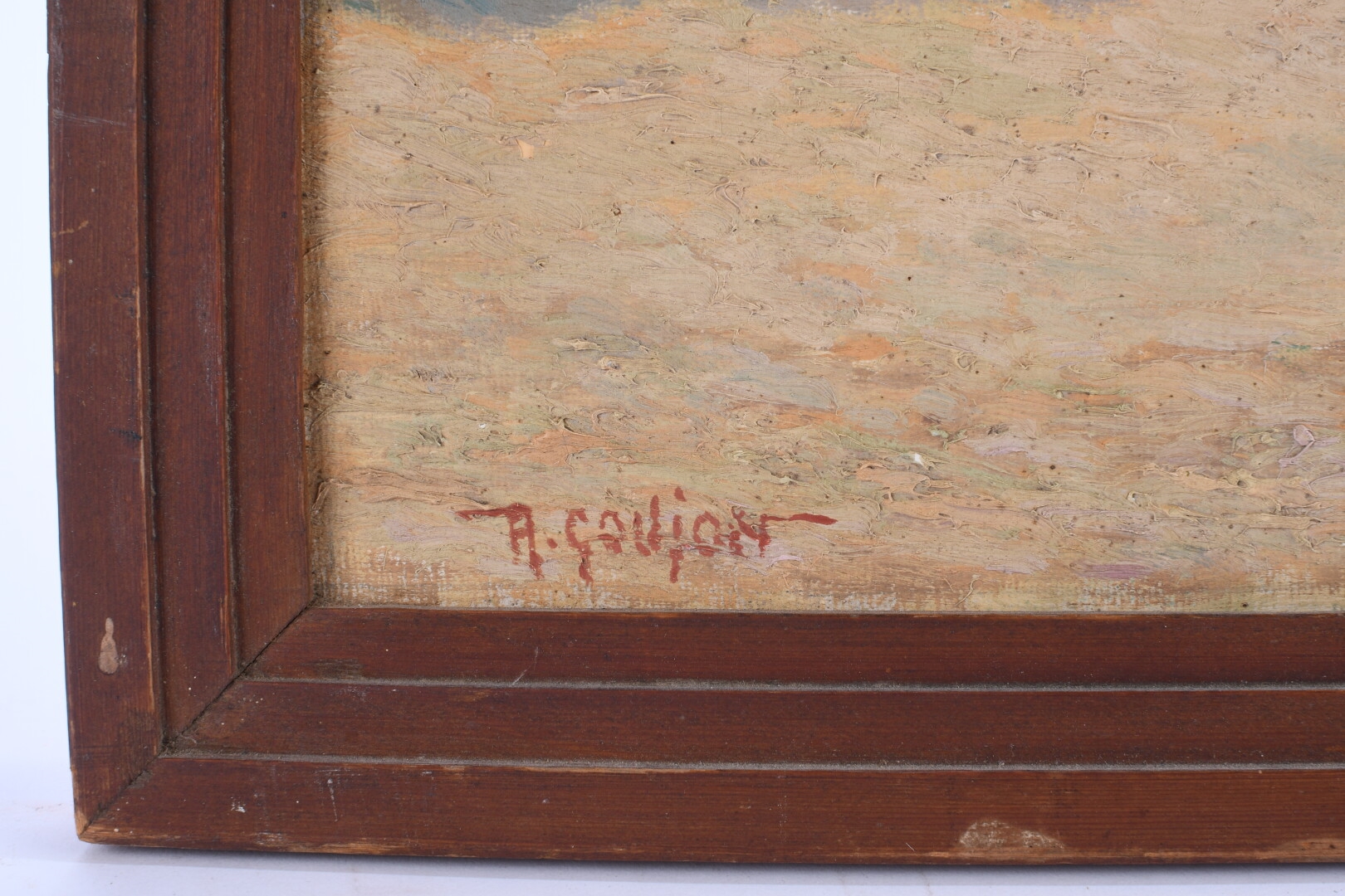 Artwork by André Goujon, Plage, Made of Oil on isorel