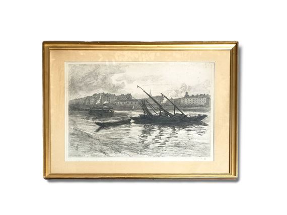 Nantes vue du quai Baco, 1929 by René Pinard, 1929