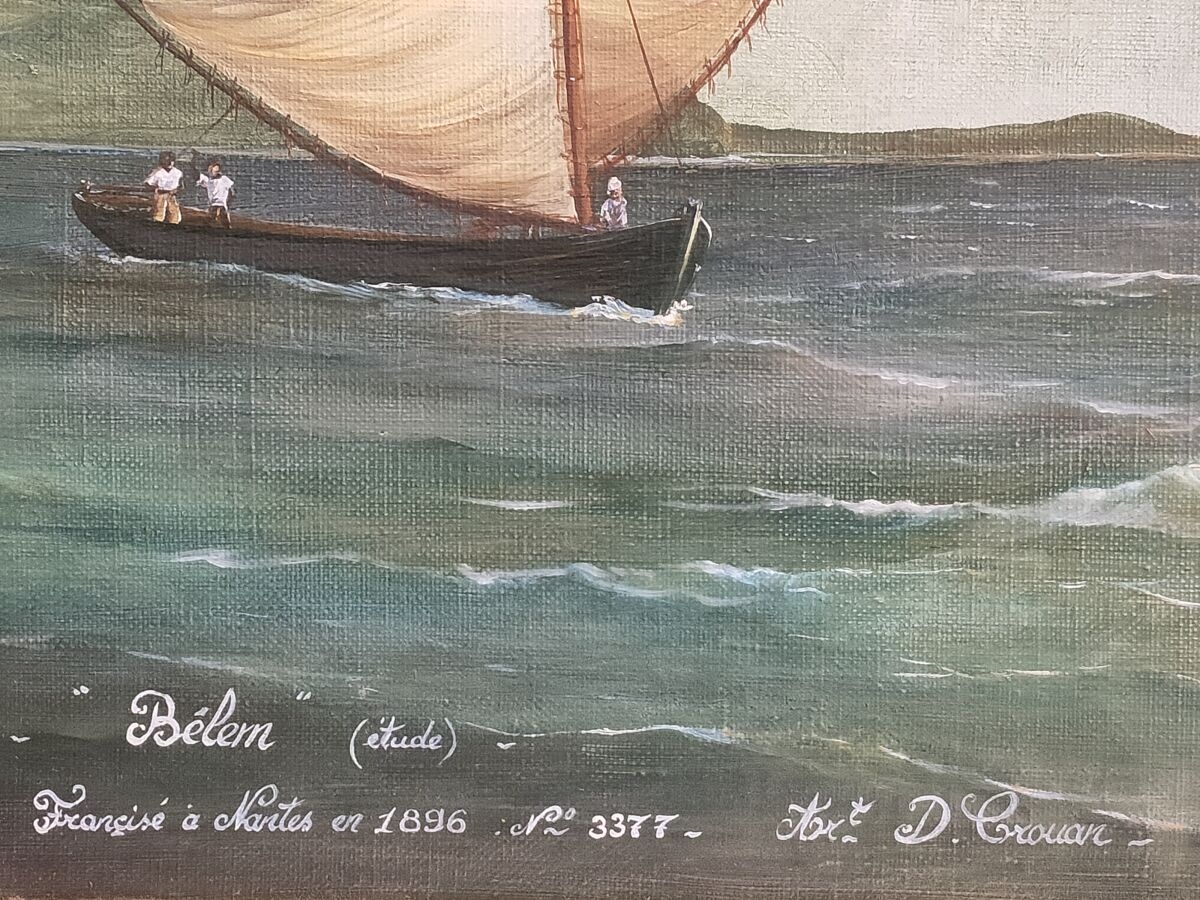 Artwork by Y Guibert, Portrait du Belem, 1980, Made of oil on canvas