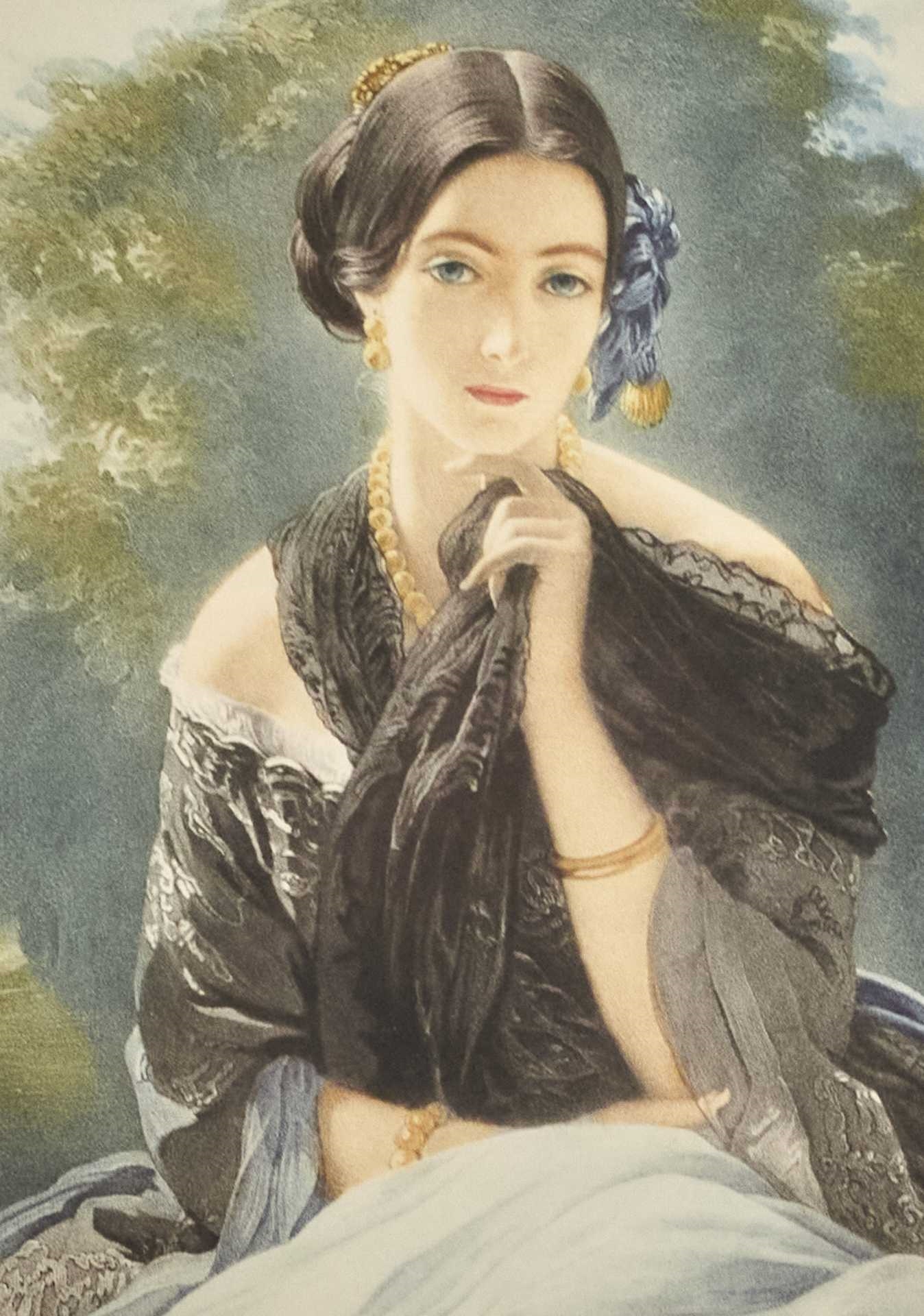 Franz Xaver Winterhalter | Portrait de femme à l'ombrelle