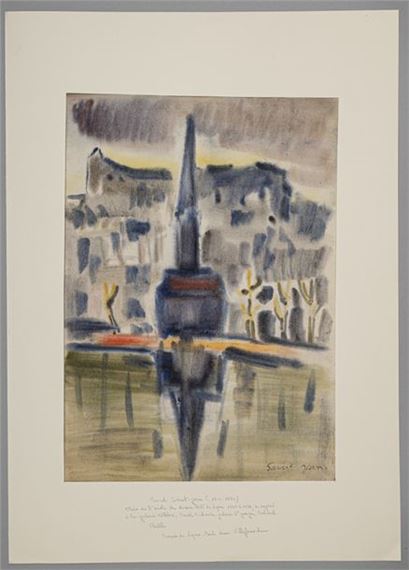 Lyon, la Saône et l'église Saint-Georges by Marcel Saint-Jean