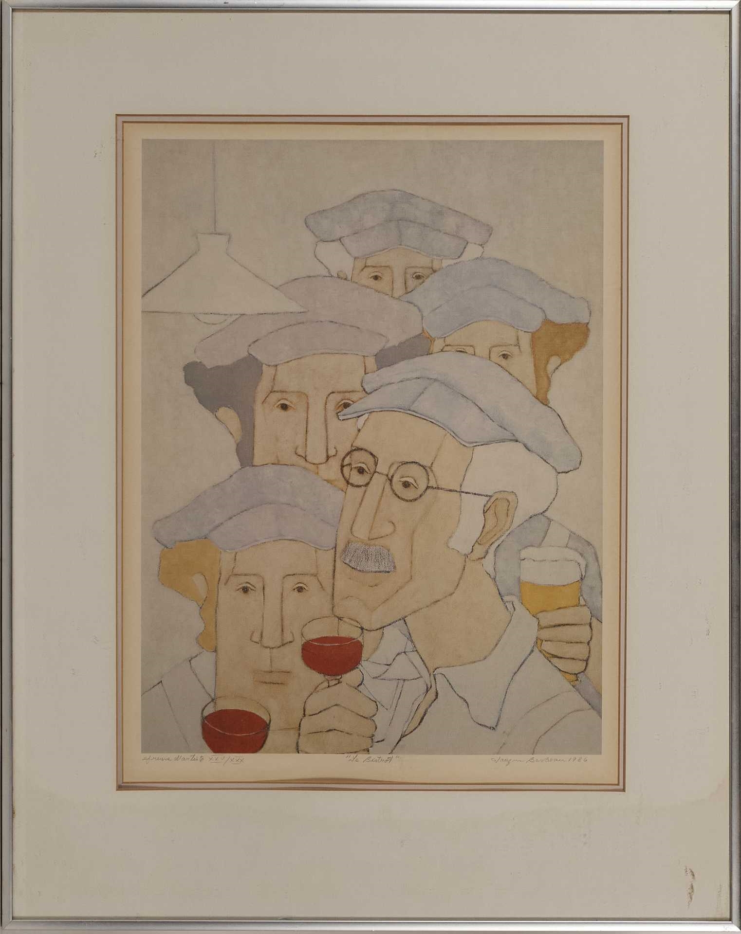 Artwork by Jacques Barbeau, Le bistrot - 1986, Made of Photolithograph on paper