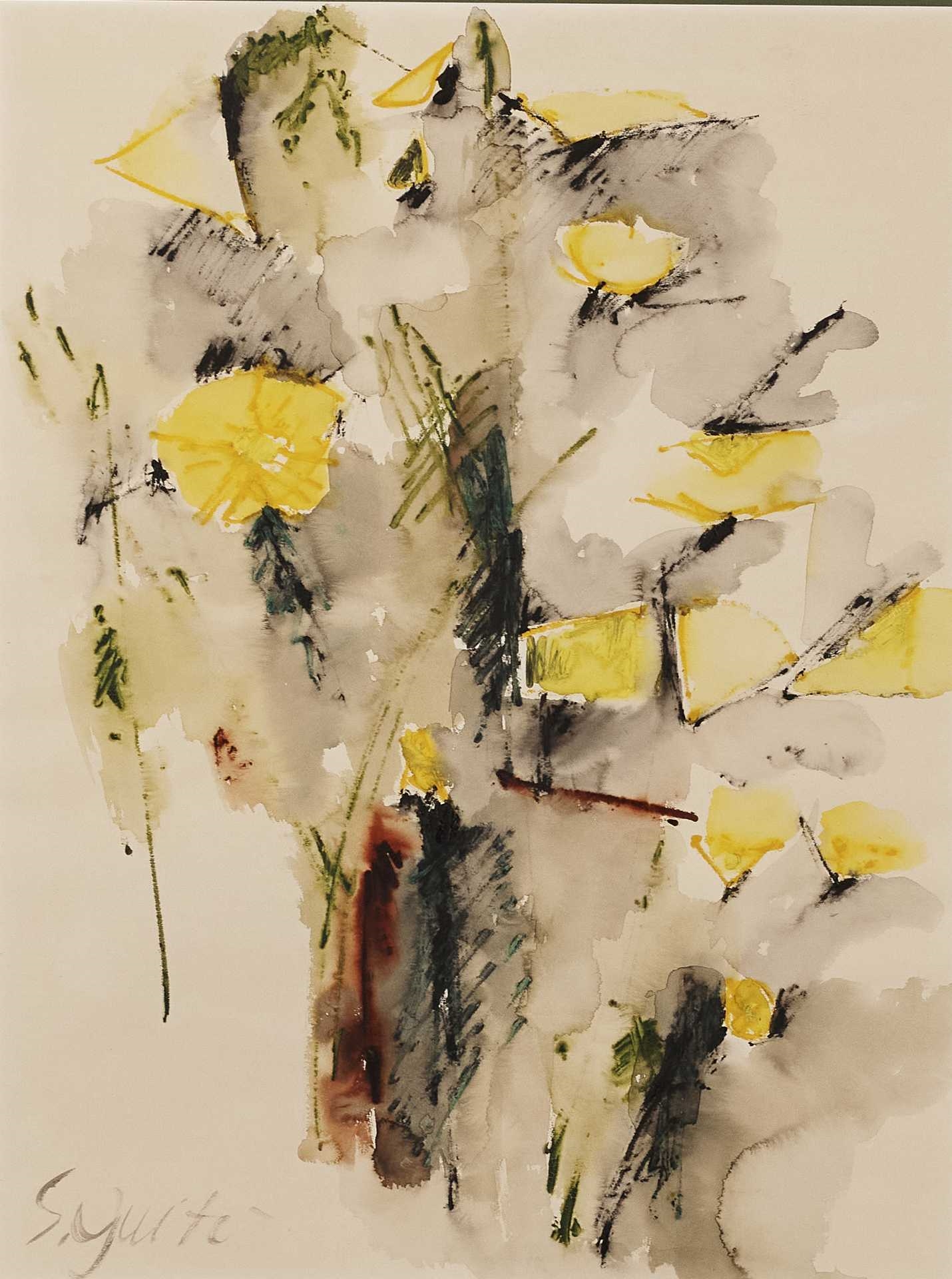 Suzanne Guite | Fleures jaunes | MutualArt