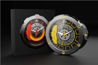 A wall clock inspired by car racing - Ange Barde