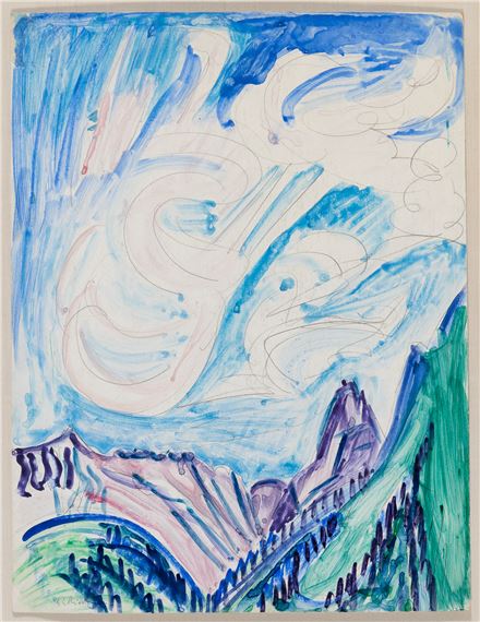 Tinzenhorn; Zugenschlucht bei Monstein by Ernst Ludwig Kirchner, 1918