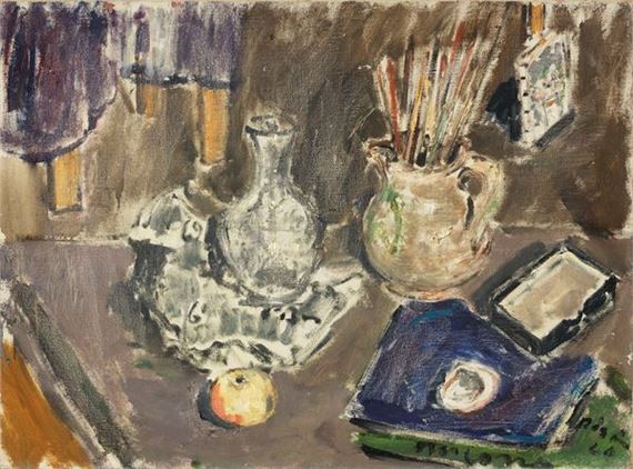 Natura morta con brocca e pennelli, 1940 by Filippo de Pisis, 1940