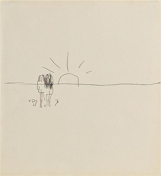 A Rare Sequence Of Six Line Drawings By John Lennon by John Lennon, 1970