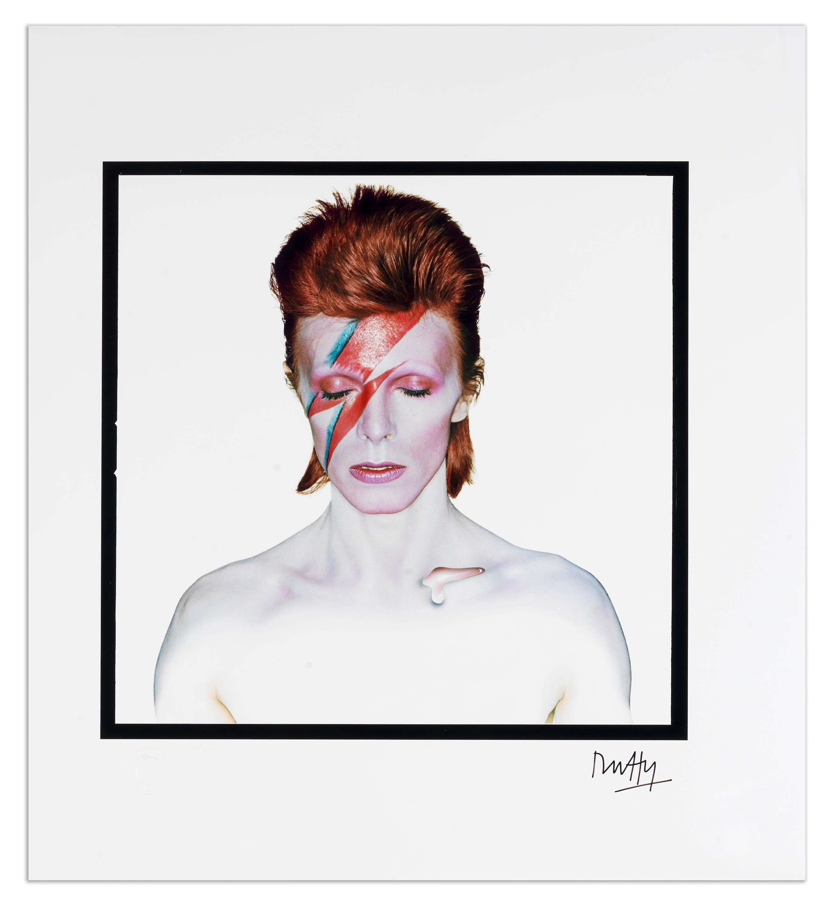 Artwork by Brian Duffy, David Bowie, Aladdin Sane (Eyes Closed), Made of archival pigment print