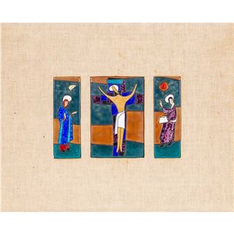 the Lamentation of Christ in enamel - Gunther E. Schneider