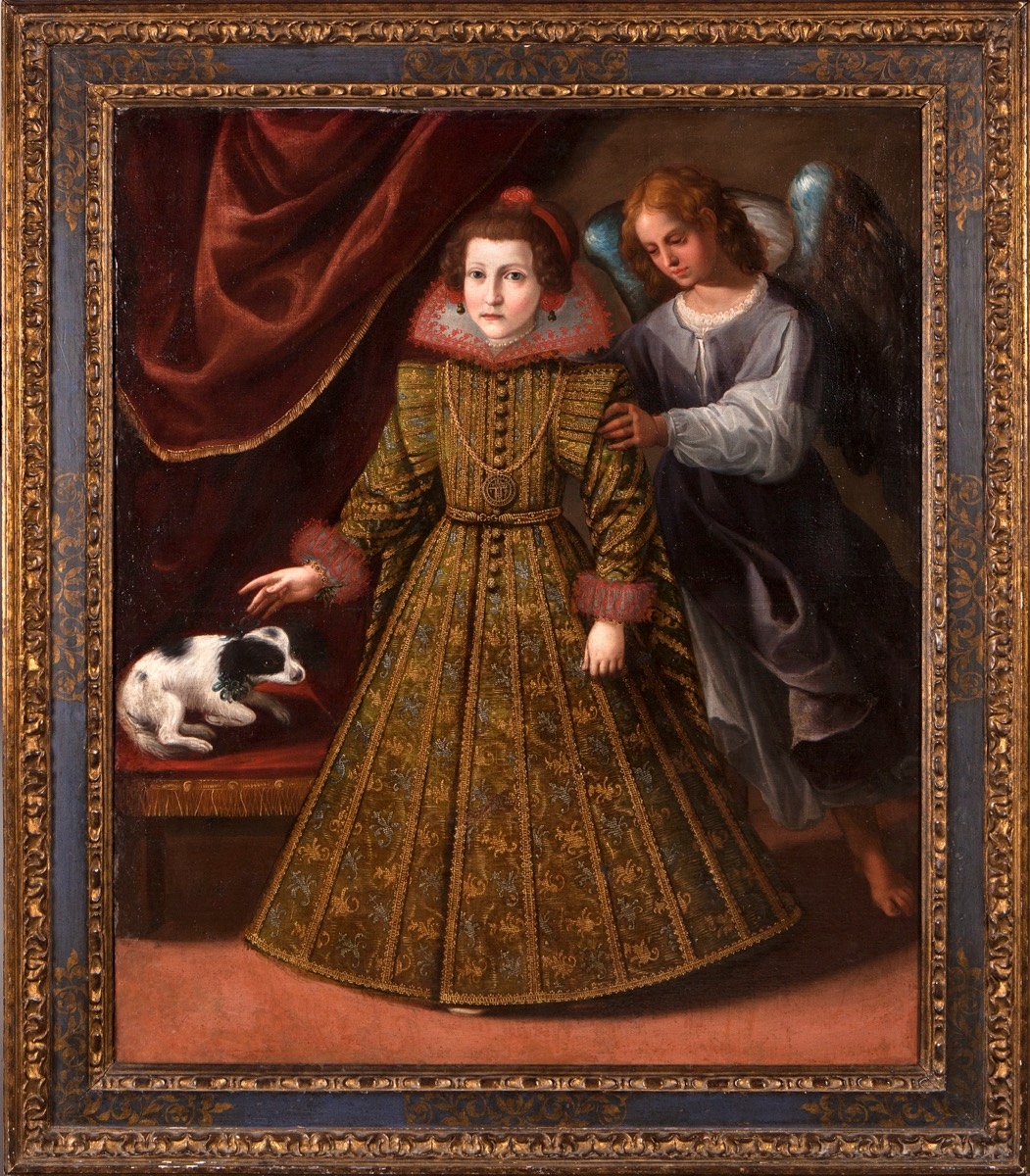 Spanish School, 17th Century | Portrait of child with Saint Raphael the ...