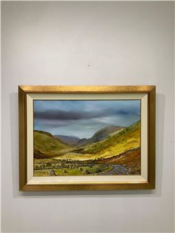 Haystacks in a mountainous landscape - Maura Lyndon