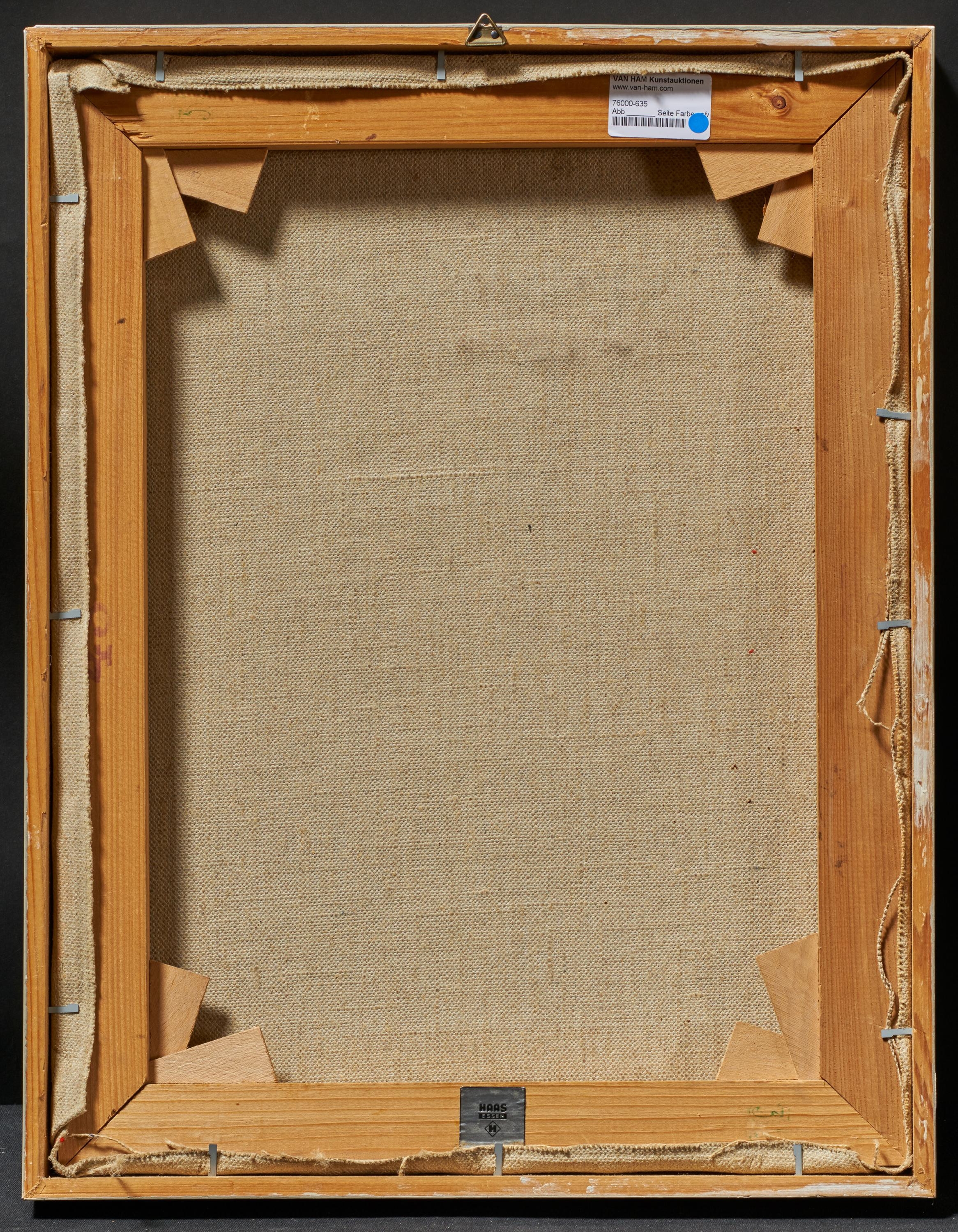 Artwork by Willi Baumeister, Weißes Zeichen auf Hellgrün., Made of Oil on canvas