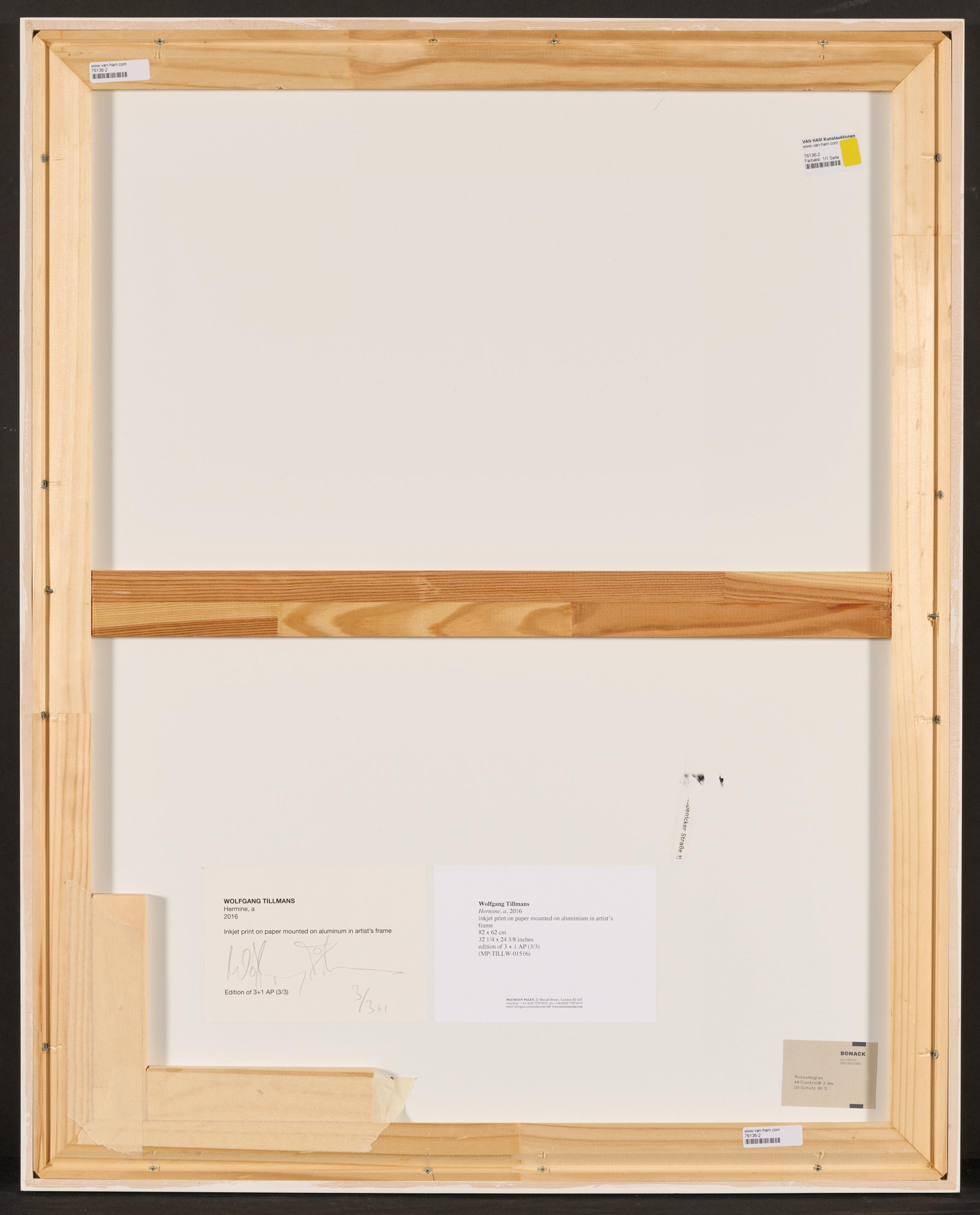 Artwork by Wolfgang Tillmans, Hermine, a., Made of Inkjet-print