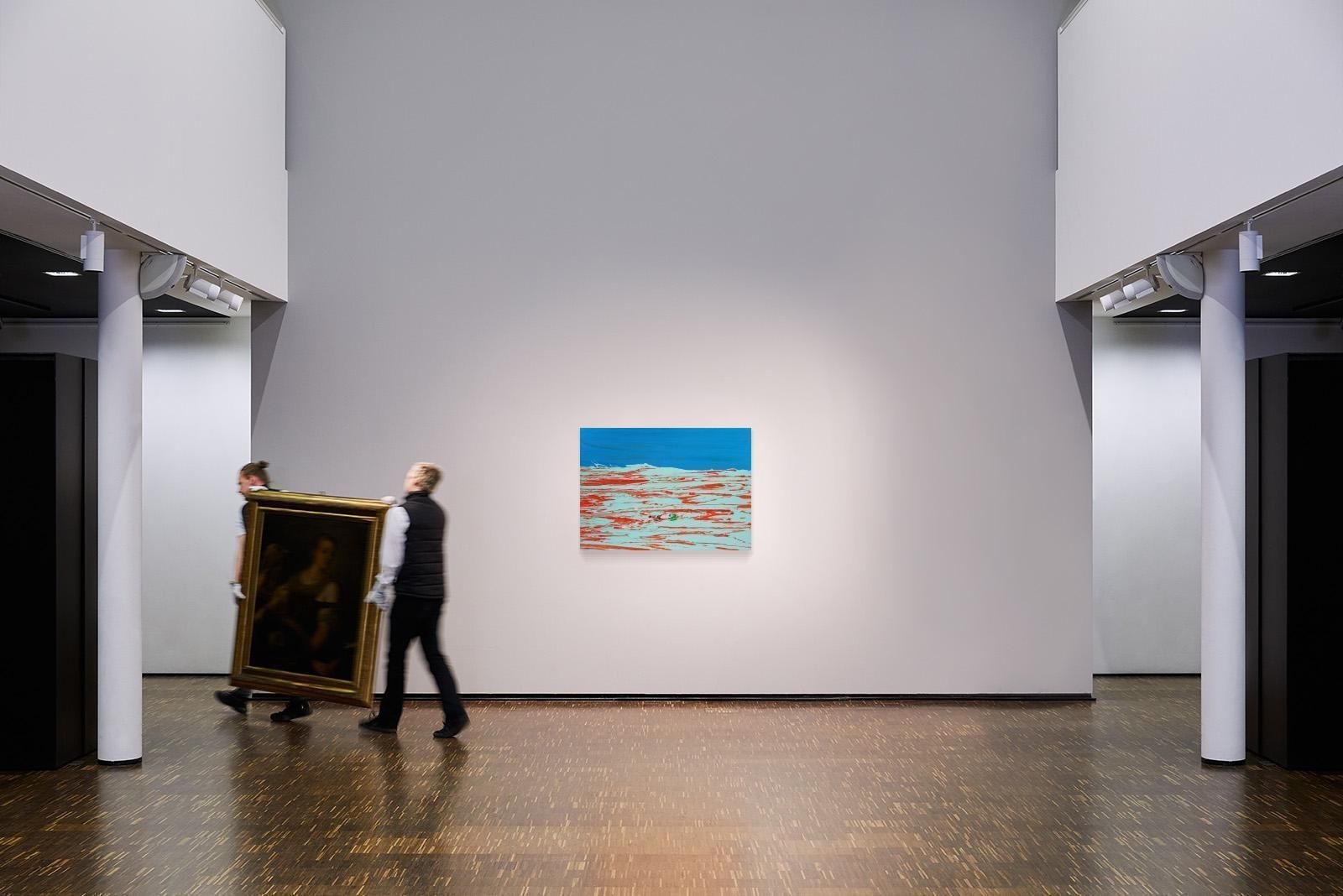 Artwork by Cornelius Völker, Untitled (swimmer)., Made of Oil on canvas