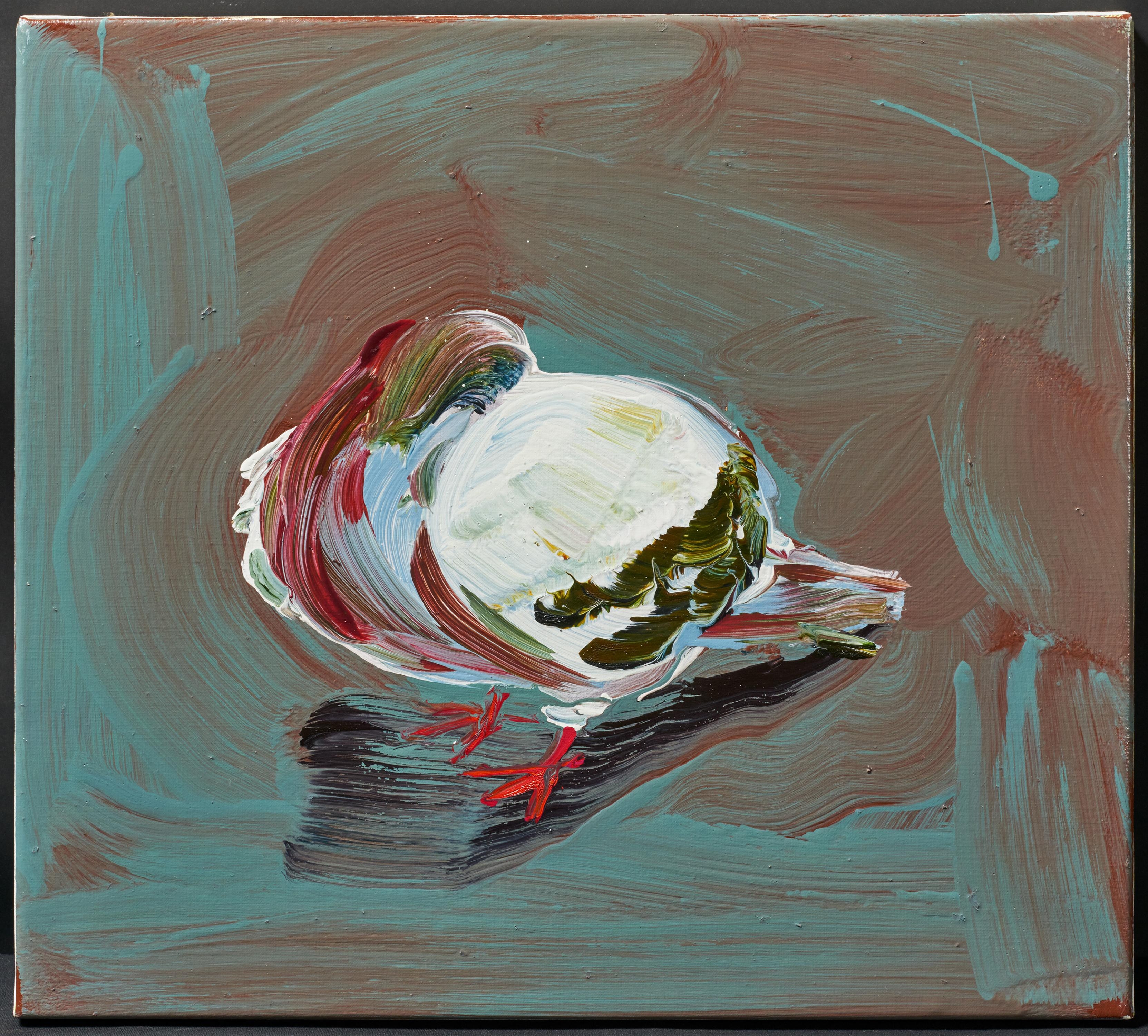 Artwork by Cornelius Völker, "Taube XII"., Made of Oil on canvas