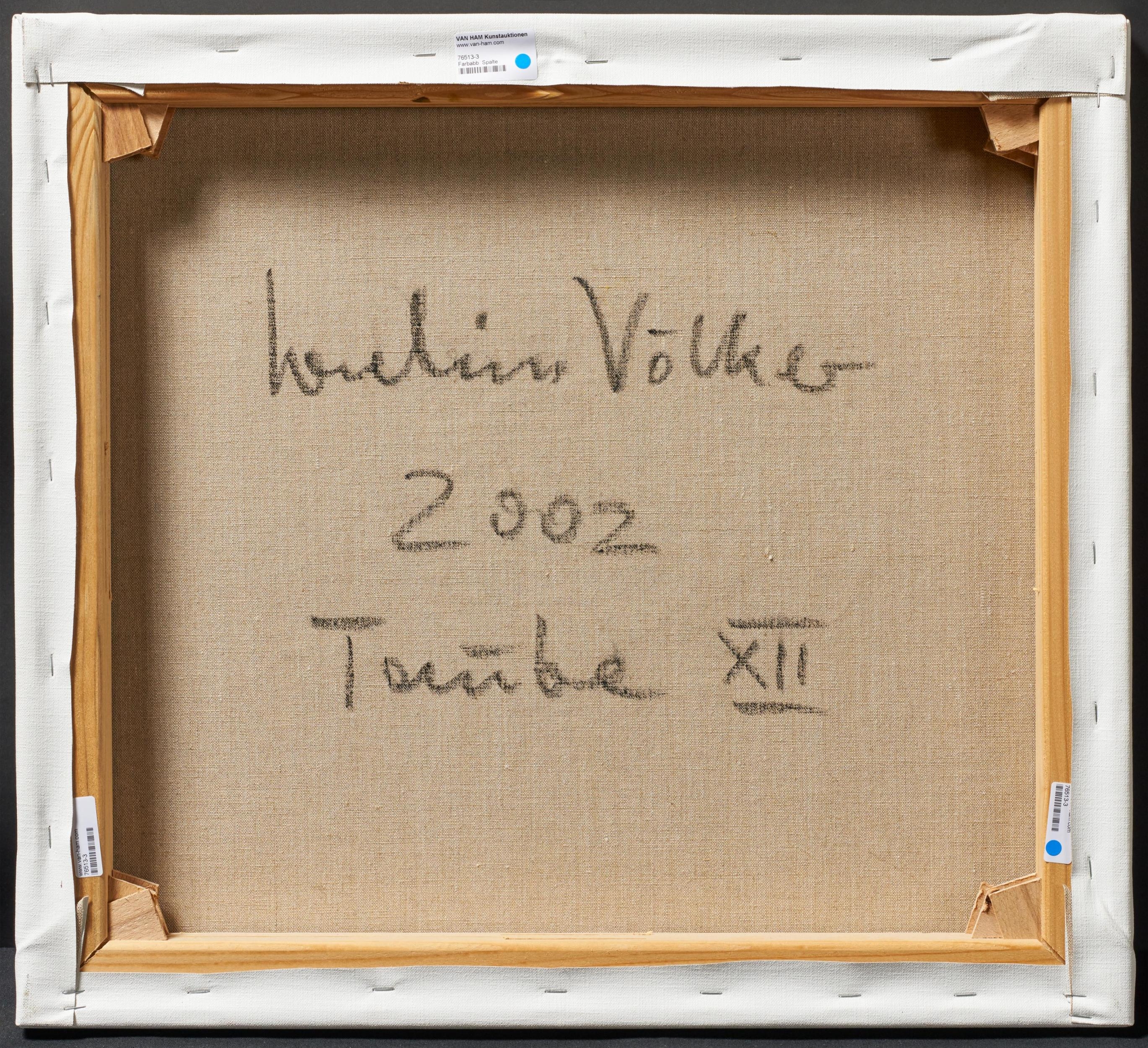 Artwork by Cornelius Völker, "Taube XII"., Made of Oil on canvas