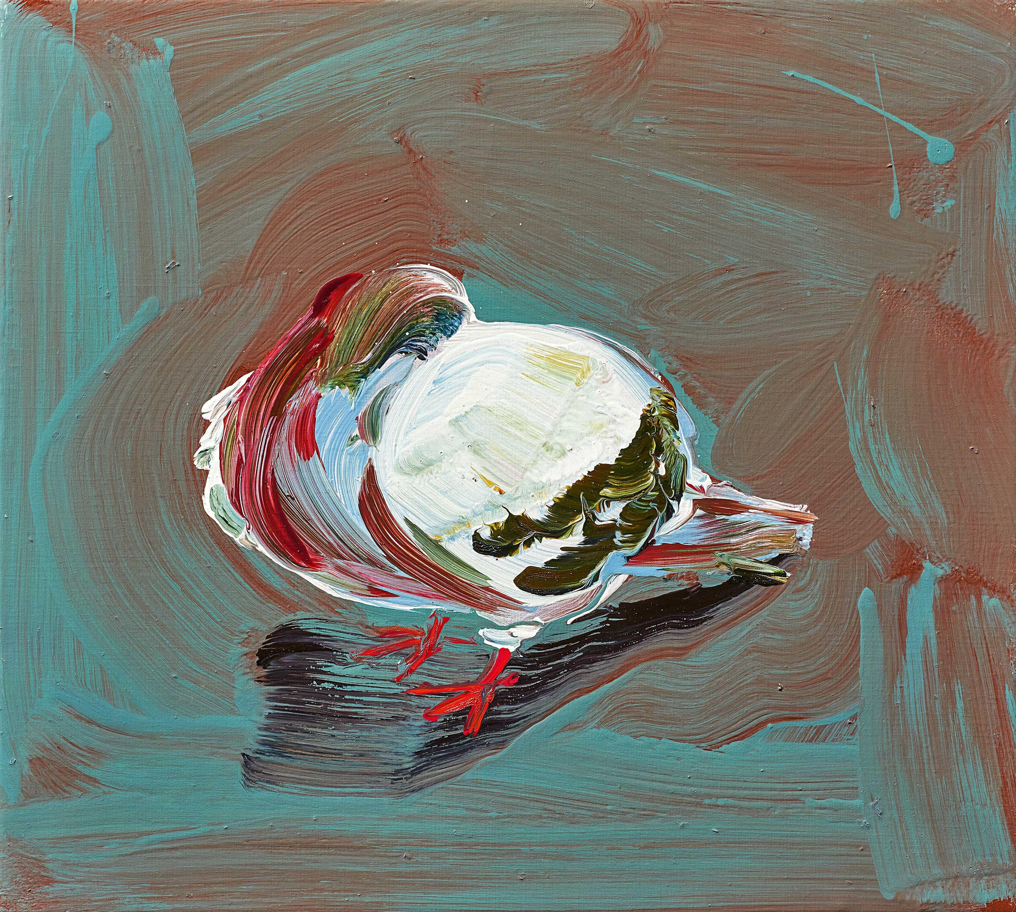 Artwork by Cornelius Völker, "Taube XII"., Made of Oil on canvas