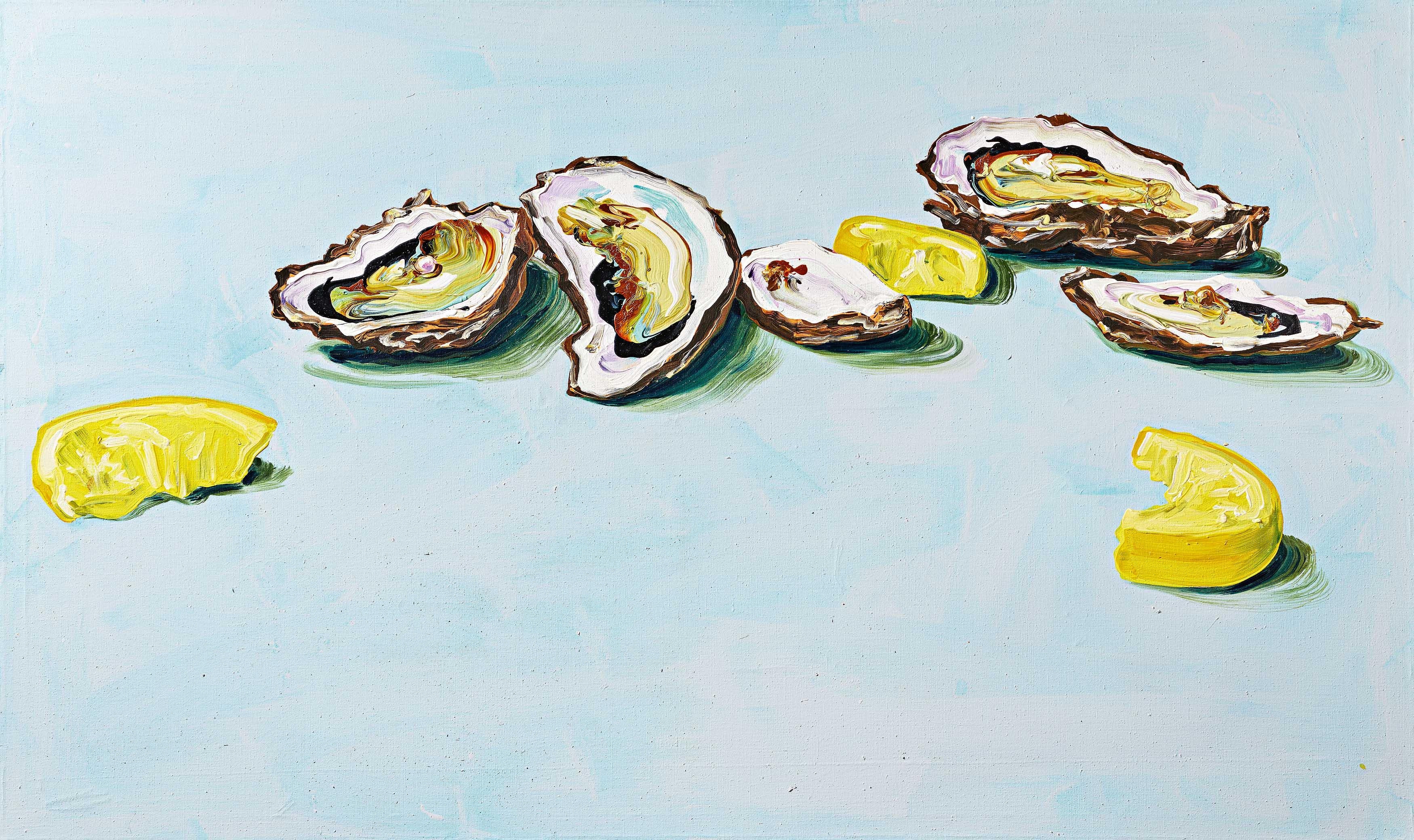 Artwork by Cornelius Völker, "Austern 3-II"., Made of Oil on canvas