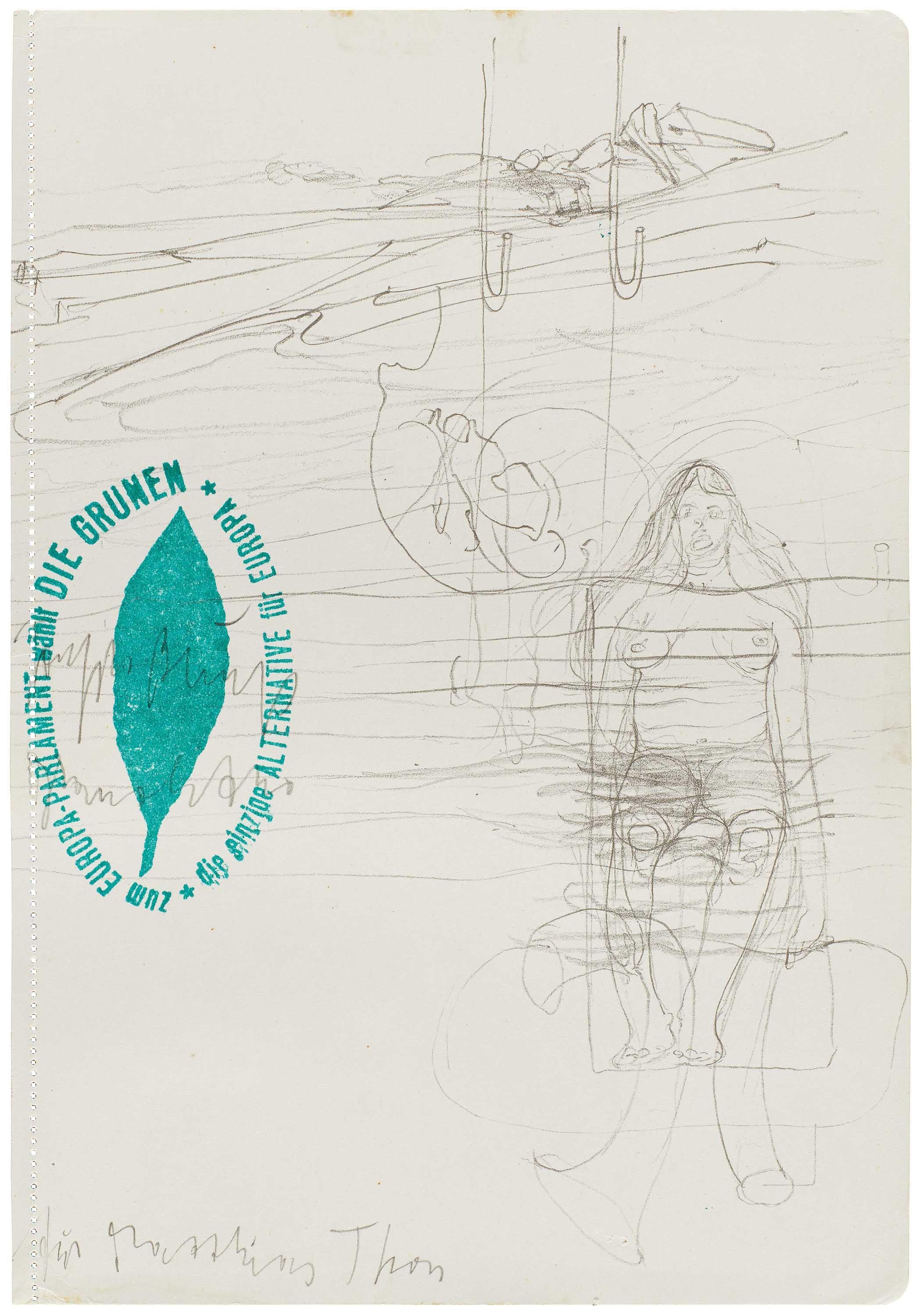 Artwork by Joseph Beuys, Untitled., Made of Pencil on strong paper
