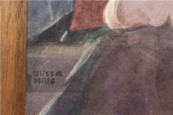 Ulissa Mills | seated female nude in an interior | MutualArt