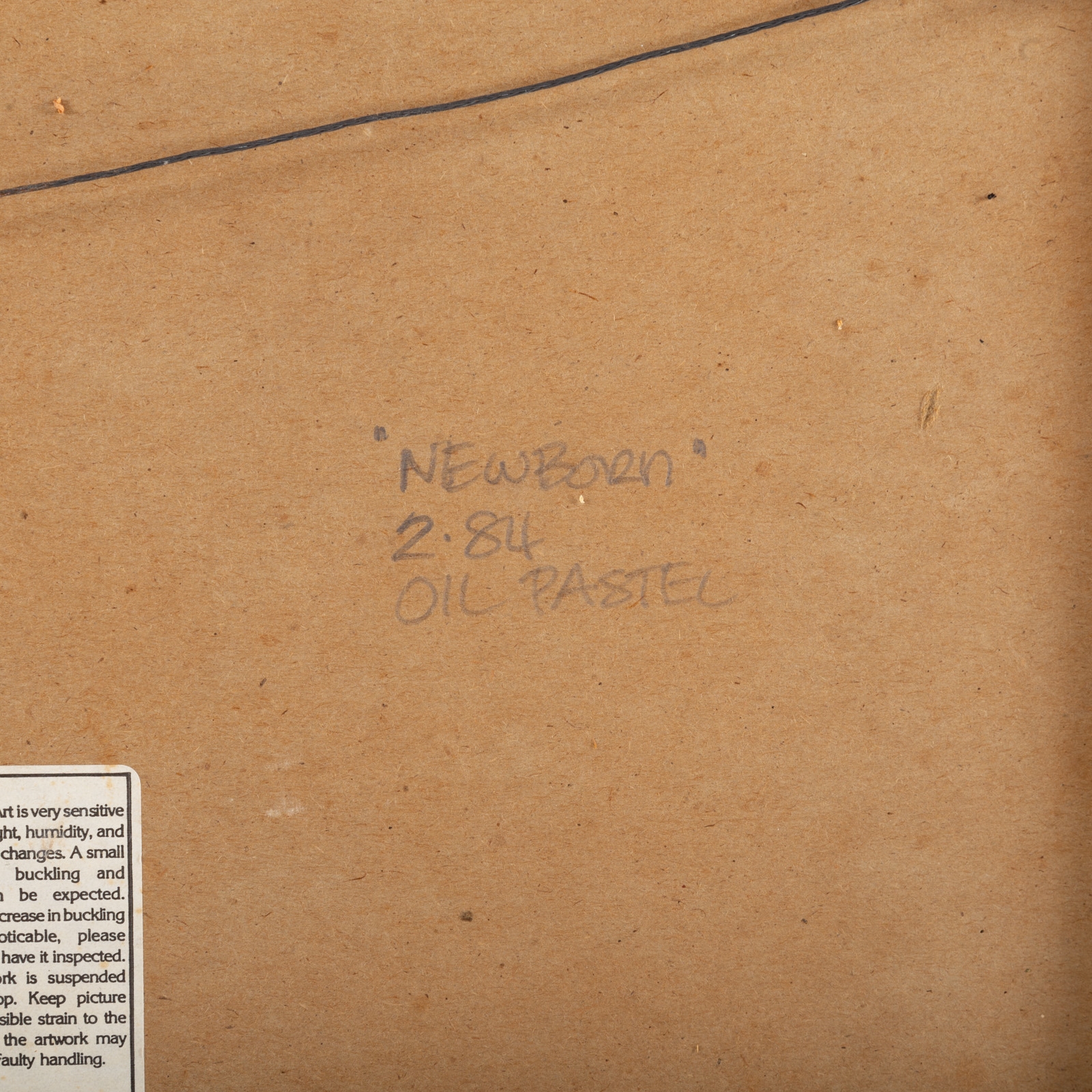 Artwork by Allyn Massey, Newborn, Made of oil pastel, Oil pastel on paper