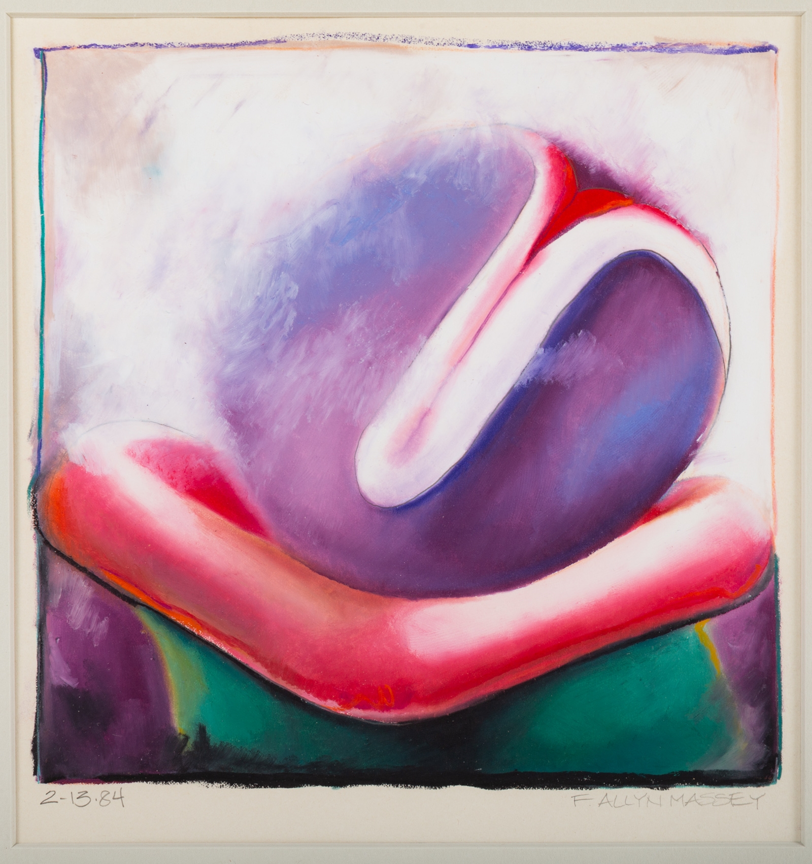 Artwork by Allyn Massey, Newborn, Made of oil pastel, Oil pastel on paper