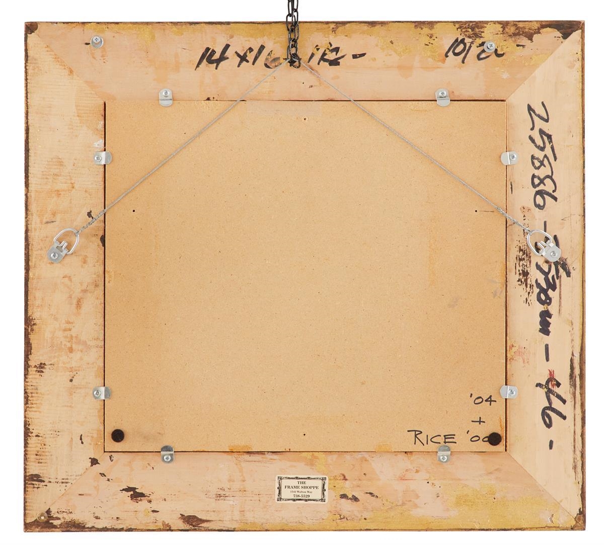 Artwork by Edward Rice, "Farm House", 2004, Made of oil on board