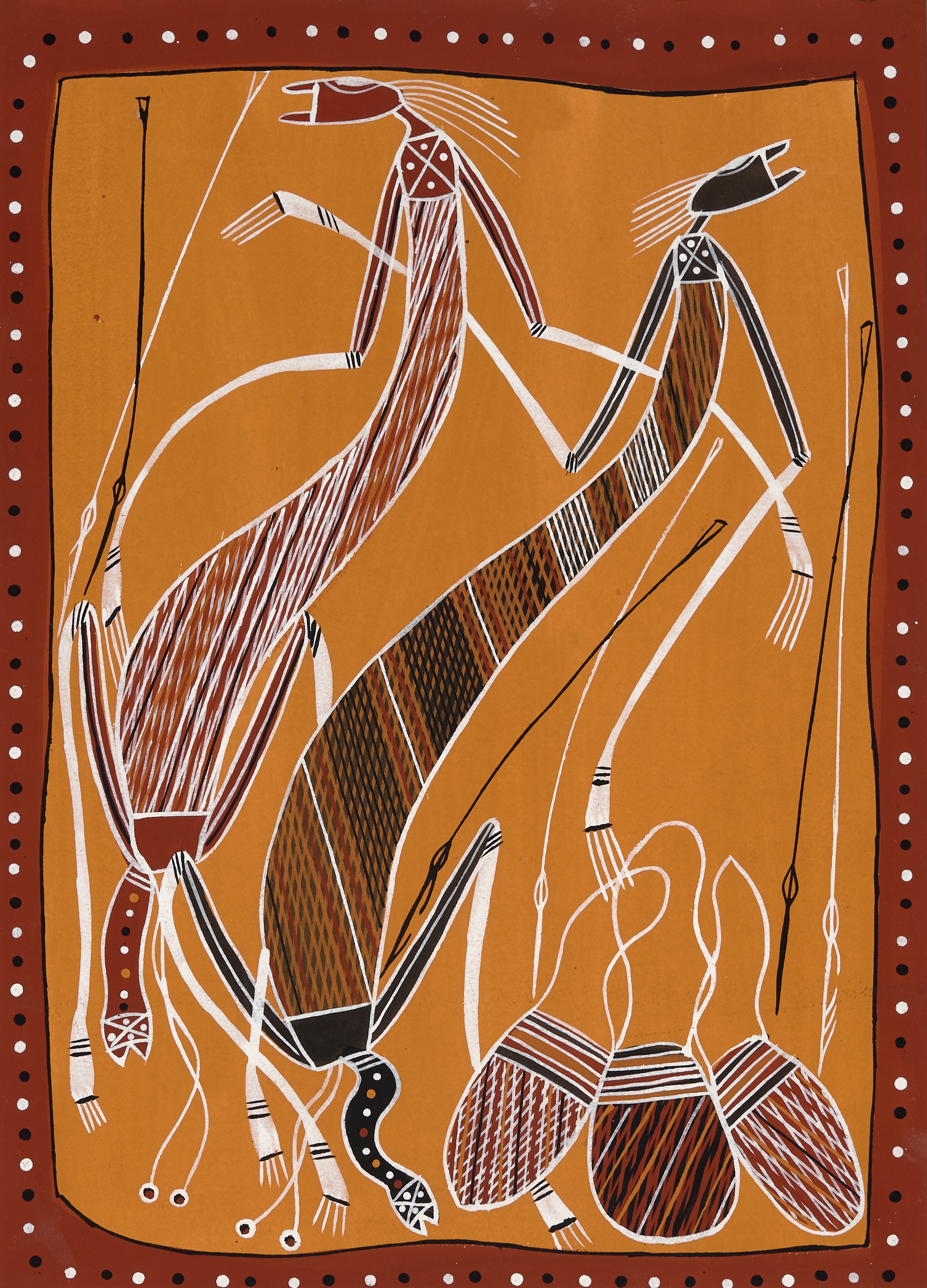 Artwork by Bolda Hunter Bim, Bunji Mimis, Made of acrylic on paper