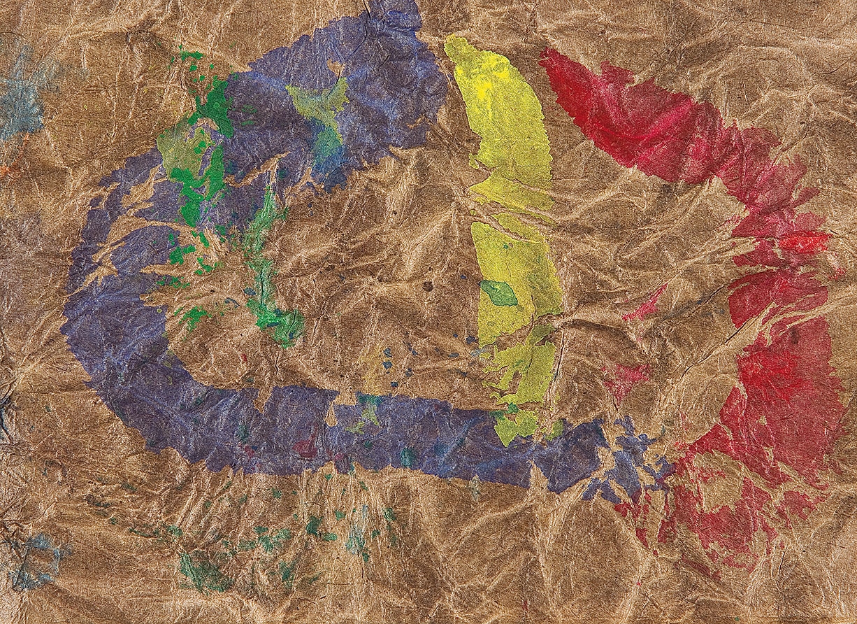 Artwork by Gottfried Mairwöger, Komposition, Made of oil on paper